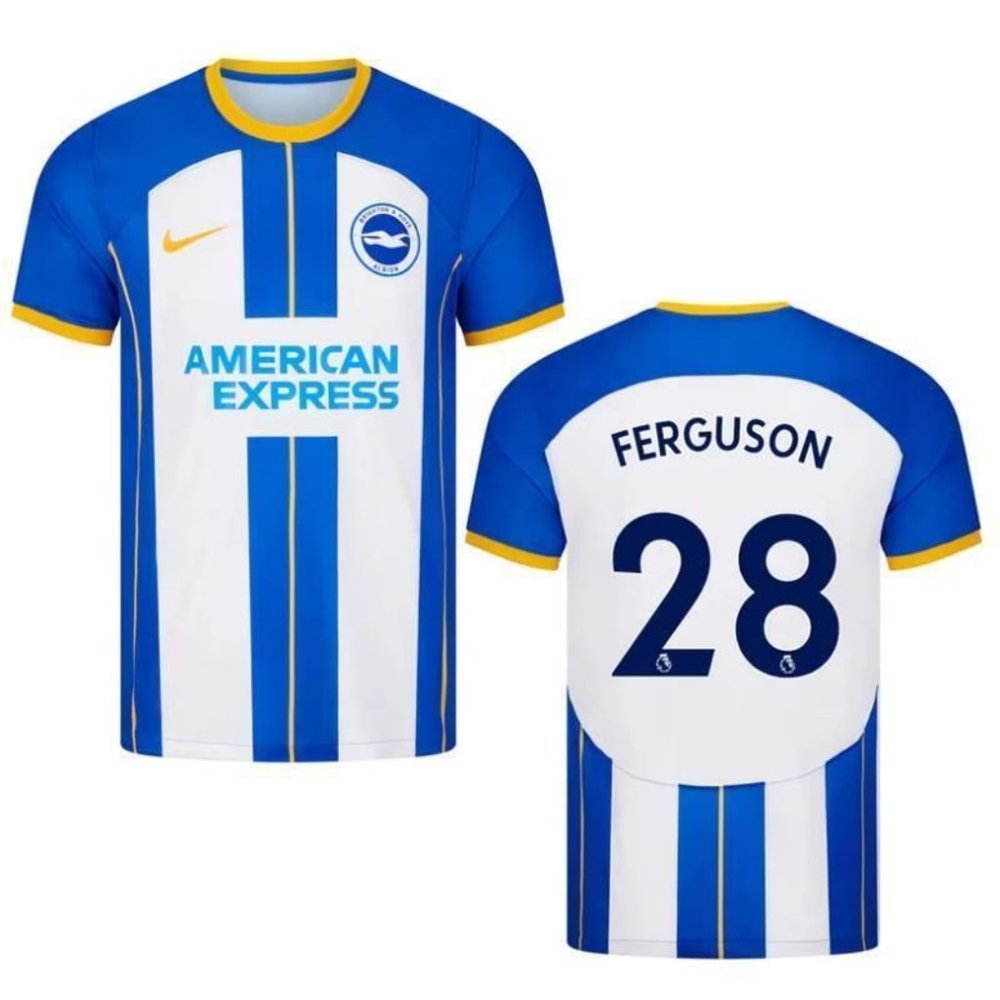 Brighton & Hove Albion F.C. Evan Ferguson 2023-24 Home Jersey